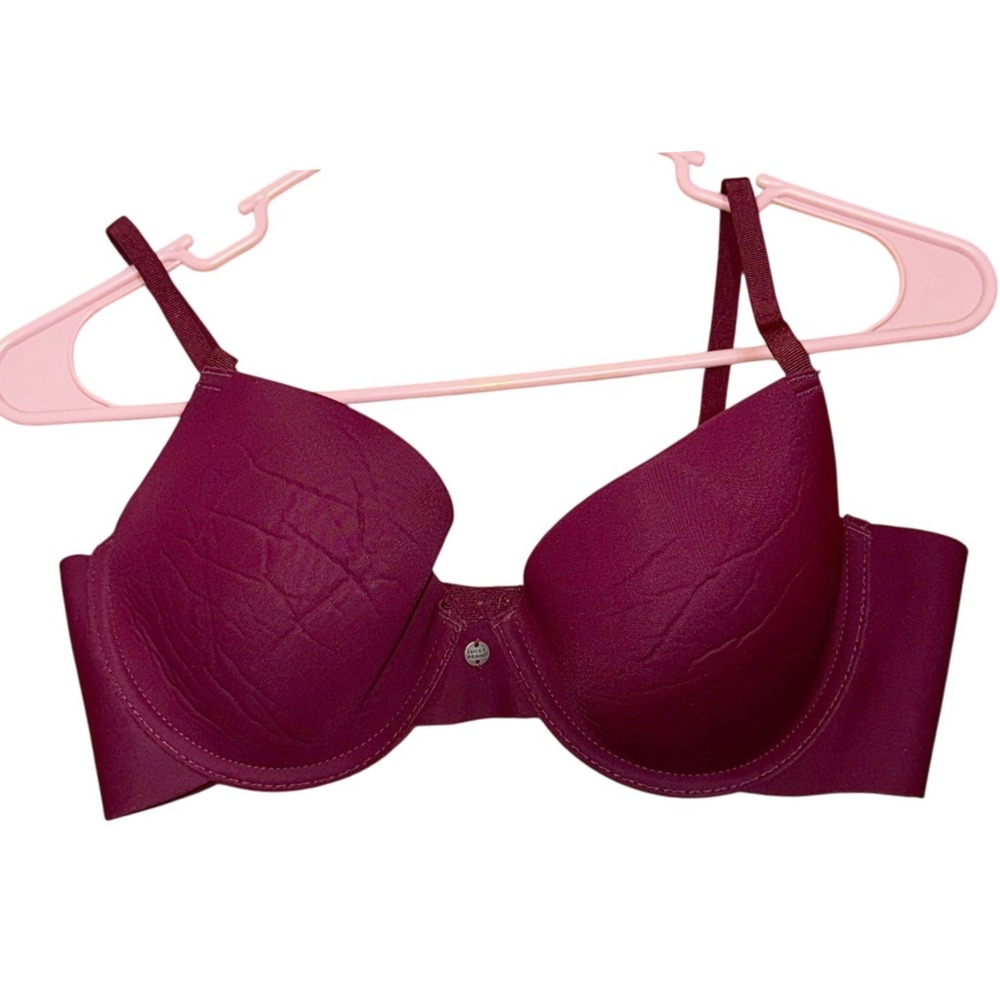 Lucky Brand Underwire Bra Burgundy Smooth Seamless Women 36C Intimates Lingerie